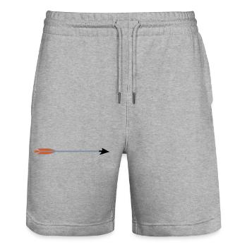 médiévale flèche à l'arc Broadhead par Patjila - Short de jogging bio TRAINER Stanley/Stella unisexe - gris chiné - Devant - Nik (191cm) & Marisol (170cm)