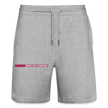 worlds best ex girlfriend - Stanley/Stella Unisex Bio Joggingshorts Trainer  - Grau meliert - Vorne - Nik (191cm) & Marisol (170cm)