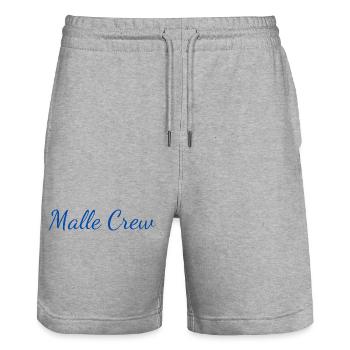 Équipage Malle - Short de jogging bio TRAINER Stanley/Stella unisexe - gris chiné - Devant - Nik (191cm) & Marisol (170cm)