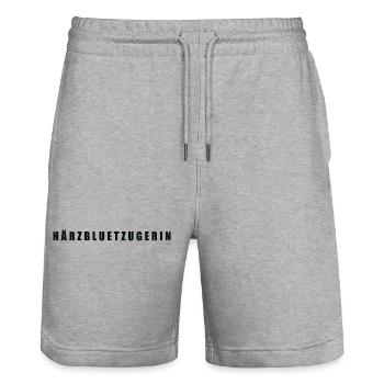 Härzbluetzugerin Kanton Zug - Stanley/Stella Unisex Bio Joggingshorts Trainer  - Grau meliert - Vorne - Nik (191cm) & Marisol (170cm)