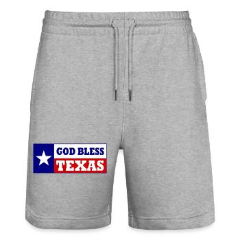 God bless texas - Short de jogging bio TRAINER Stanley/Stella unisexe - gris chiné - Devant - Nik (191cm) & Marisol (170cm)