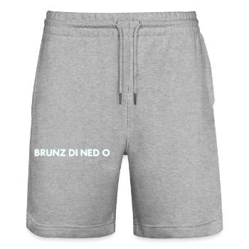 Brunz Di Ned O - Stanley/Stella Unisex Bio Joggingshorts Trainer  - Grau meliert - Vorne - Nik (191cm) & Marisol (170cm)