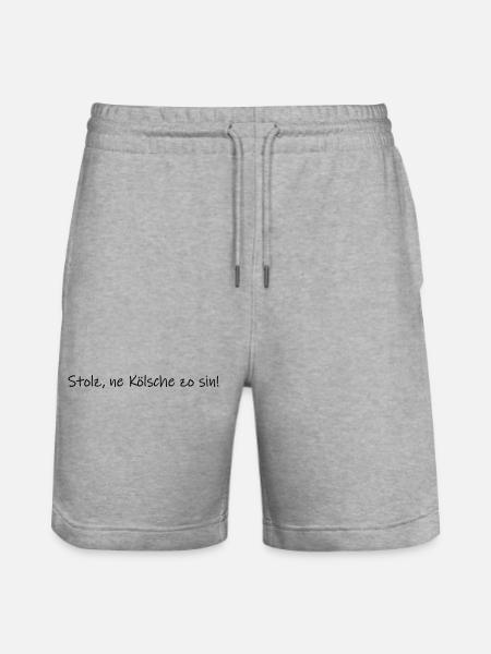 Stolz, ne Kölsche zo sin! - Stanley/Stella Unisex Bio Joggingshorts Trainer - Grau meliert
