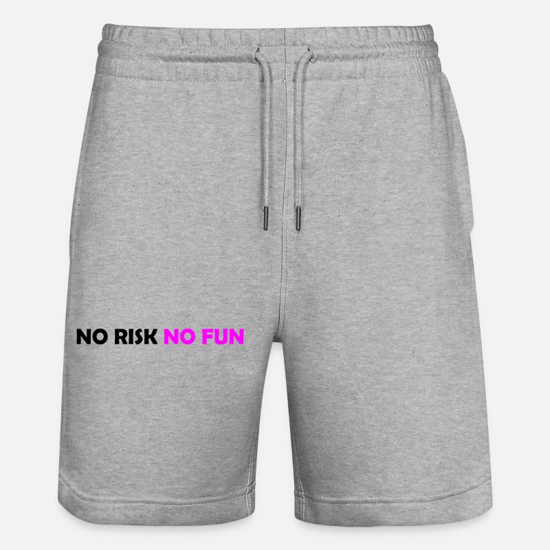 Kein Risiko Kein Spaß - Stanley/Stella Unisex Bio Joggingshorts Trainer  - Grau meliert