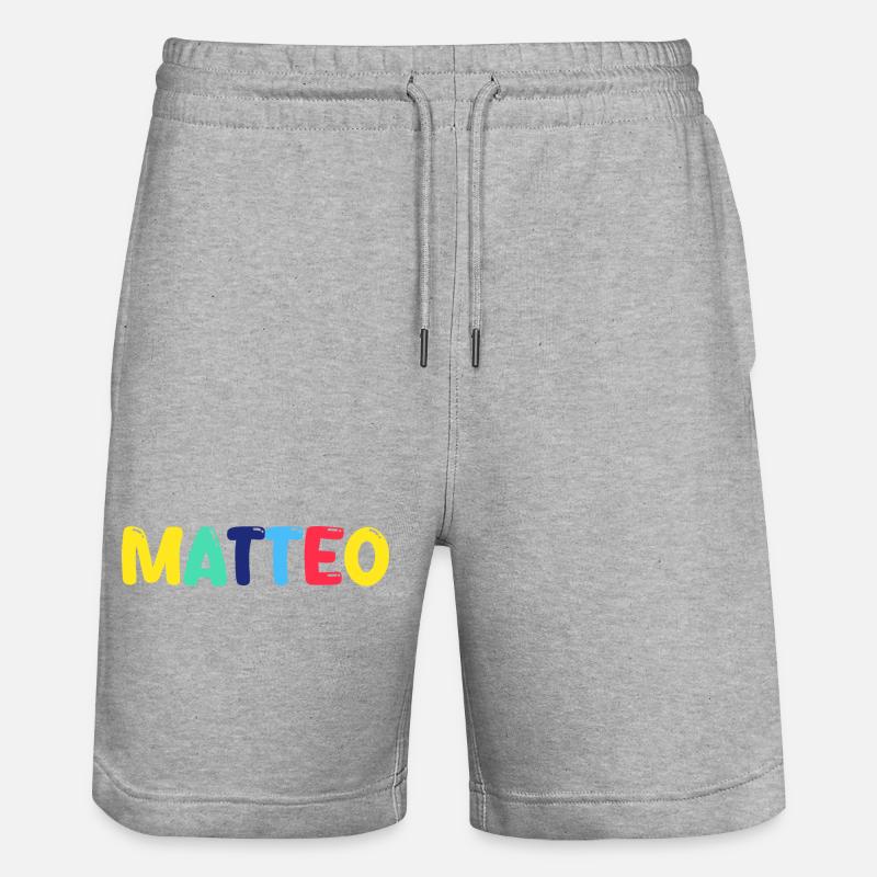 Nom - Matteo - Short de jogging bio TRAINER Stanley/Stella unisexe - gris chiné