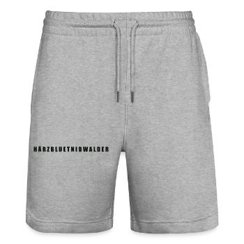 Härzbluetnidwalder Kanton Nidwalden - Stanley/Stella Unisex Bio Joggingshorts Trainer  - Grau meliert - Vorne - Nik (191cm) & Marisol (170cm)