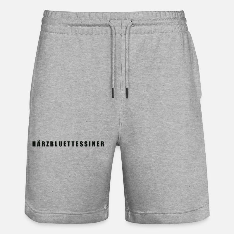 Härzbluettessiner Canton Ticino Ticino - Pantaloncini da jogger ecologici unisex Trainer di Stanley/Stella - grigio melange