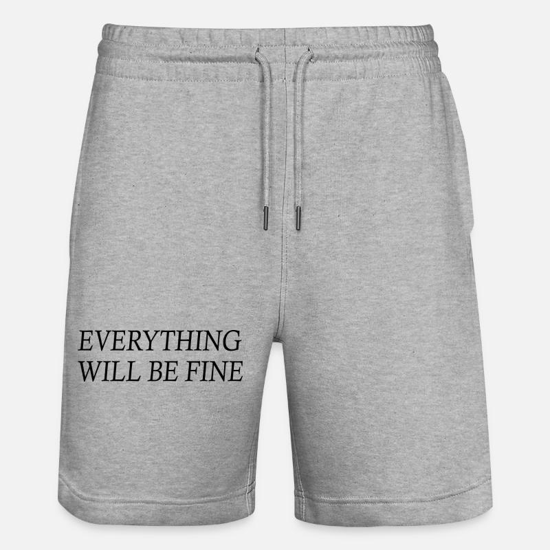 everything will be fine - Short de jogging bio TRAINER Stanley/Stella unisexe - gris chiné