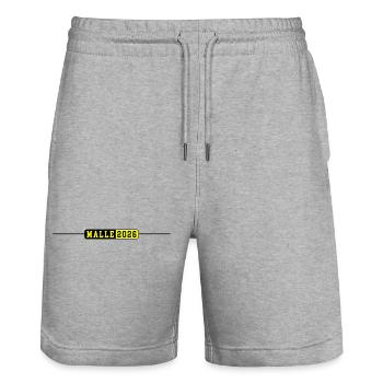 Malle 2026 - Stanley/Stella Trainer Unisex Organic Jogging Shorts - heather grey - Front - Nik (191cm) & Marisol (170cm)