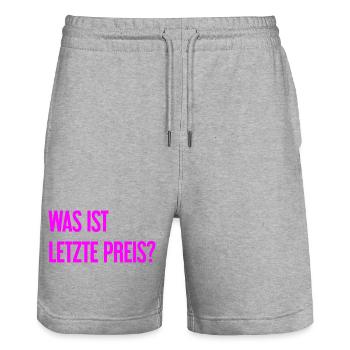 What is last price? - Stanley/Stella Trainer Unisex Organic Jogging Shorts - heather grey - Front - Nik (191cm) & Marisol (170cm)