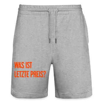 What is last price? - Stanley/Stella Trainer Unisex Organic Jogging Shorts - heather grey - Front - Nik (191cm) & Marisol (170cm)