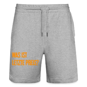 What is last price? - Stanley/Stella Trainer Unisex Organic Jogging Shorts - heather grey - Front - Nik (191cm) & Marisol (170cm)