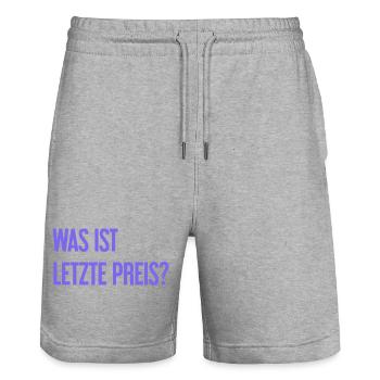 Was ist letzte Preis? - Stanley/Stella Unisex Bio Joggingshorts Trainer  - Grau meliert - Vorne - Nik (191cm) & Marisol (170cm)