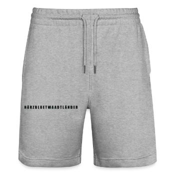 Härzbluetwaadtland Canton of Vaud Vaud - Stanley/Stella Trainer Unisex Organic Jogging Shorts - heather grey - Front - Nik (191cm) & Marisol (170cm)
