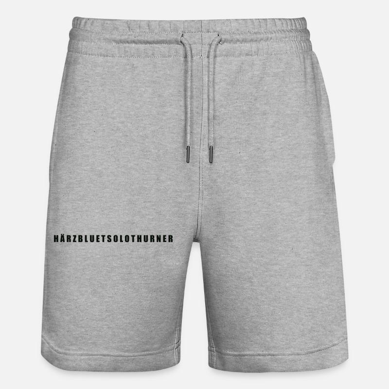 Härzbluetsolothurner Kanton Solothurn - Stanley/Stella Unisex Bio Joggingshorts Trainer  - Grau meliert