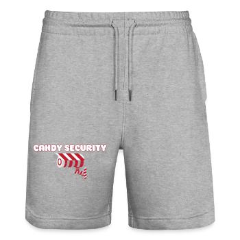 Candy Security Kids Parents Matching Birthday - Stanley/Stella Unisex Bio Joggingshorts Trainer  - Grau meliert - Vorne - Nik (191cm) & Marisol (170cm)