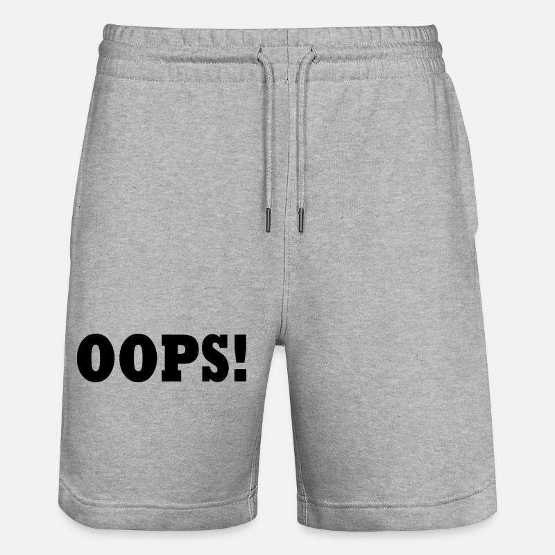 Oops - Stanley/Stella Unisex Bio Joggingshorts Trainer  - Grau meliert