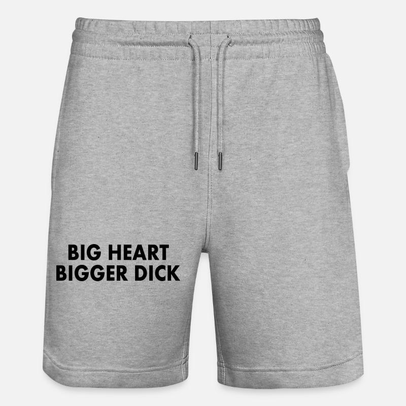 big heart bigger dick - Short de jogging bio TRAINER Stanley/Stella unisexe - gris chiné