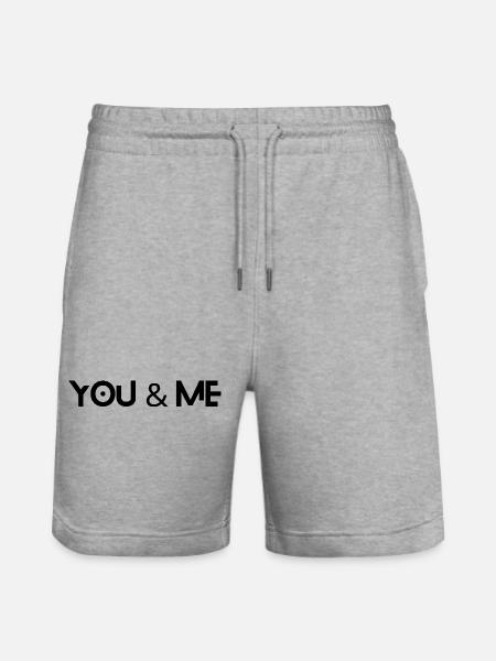 YOU & ME - Stanley/Stella Unisex Bio Joggingshorts Trainer - Grau meliert