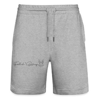Fröhliche Ostertage 🐰🌸 - Stanley/Stella Unisex Bio Joggingshorts Trainer  - Grau meliert - Vorne - Nik (191cm) & Marisol (170cm)