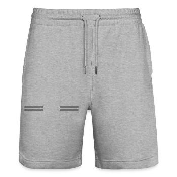 Symbol_streifen - Short de jogging bio TRAINER Stanley/Stella unisexe - gris chiné - Devant - Nik (191cm) & Marisol (170cm)