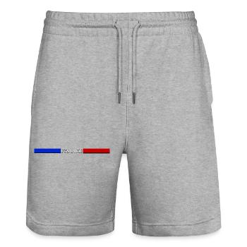 Frankreich fan flagge trikot - Stanley/Stella Unisex Bio Joggingshorts Trainer  - Grau meliert - Vorne - Nik (191cm) & Marisol (170cm)