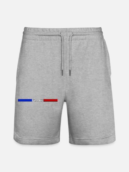 Frankreich fan flagge trikot - Stanley/Stella Unisex Bio Joggingshorts Trainer - Grau meliert