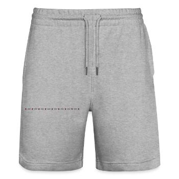 Étoiles de ligne 2 - Short de jogging bio TRAINER Stanley/Stella unisexe - gris chiné - Devant - Nik (191cm) & Marisol (170cm)