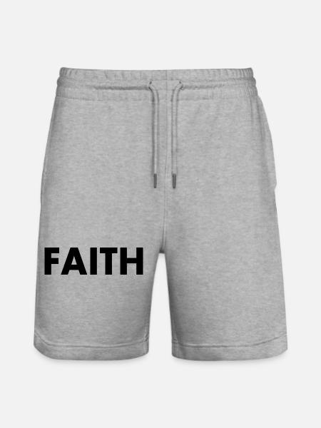 Faith - Stanley/Stella Trainer Unisex Organic Jogging Shorts - heather grey