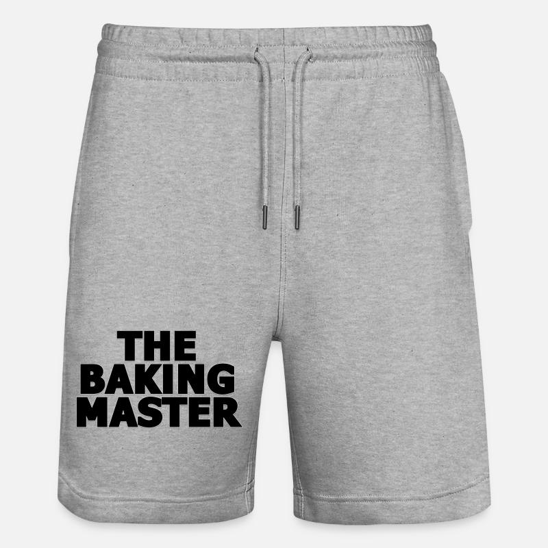 Baking Merch by Printflow - Stanley/Stella Unisex Bio Joggingshorts Trainer  - Grau meliert