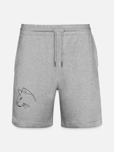 Cat L.O.V.E. - Stanley/Stella Trainer Unisex Organic Jogging Shorts - heather grey
