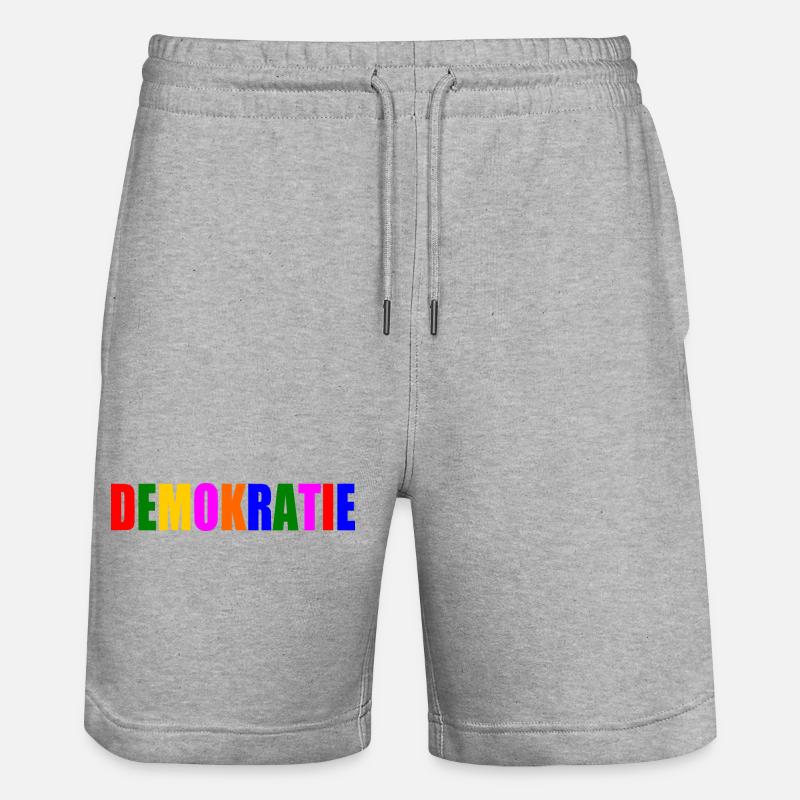 Démocratie - Short de jogging bio TRAINER Stanley/Stella unisexe - gris chiné