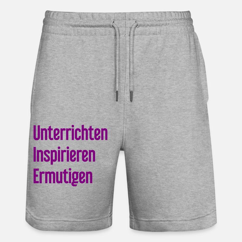 Enseigner, inspirer, encourager - Short de jogging bio TRAINER Stanley/Stella unisexe - gris chiné