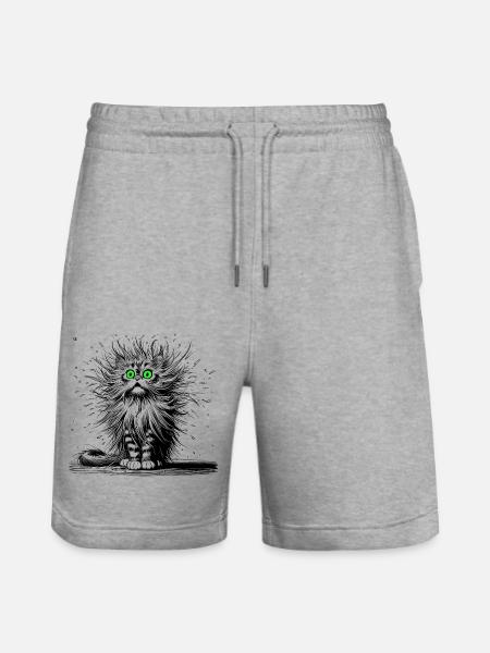 Chat pour se moquer - Short de jogging bio TRAINER Stanley/Stella unisexe - gris chiné