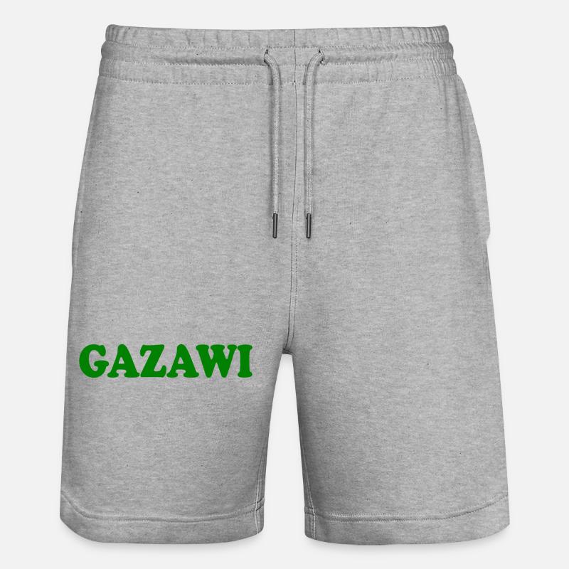 Gazawi gaza - Short de jogging bio TRAINER Stanley/Stella unisexe - gris chiné
