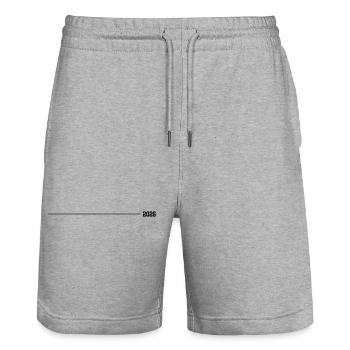 2026 stroke - Stanley/Stella Trainer Unisex Organic Jogging Shorts - heather grey - Front - Nik (191cm) & Marisol (170cm)