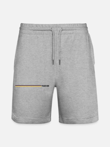 Team Germany - Stanley/Stella Trainer Unisex Organic Jogging Shorts - heather grey