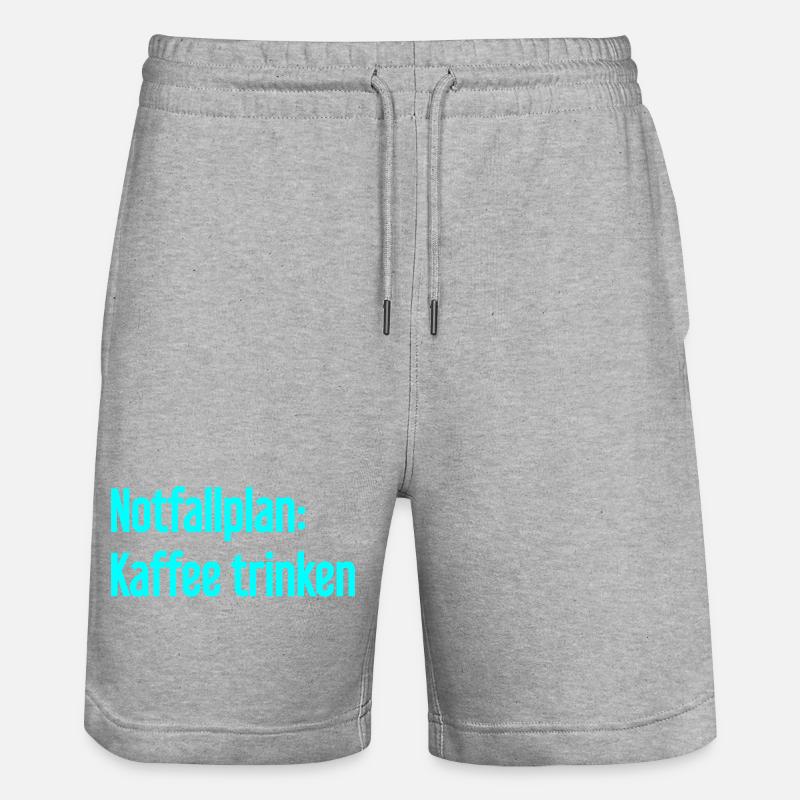 Coffee Contingency Plan - Stanley/Stella Trainer Unisex Organic Jogging Shorts - heather grey