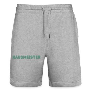 Hausmeisterei Hausmeister - Stanley/Stella Unisex Bio Joggingshorts Trainer  - Grau meliert - Vorne - Nik (191cm) & Marisol (170cm)