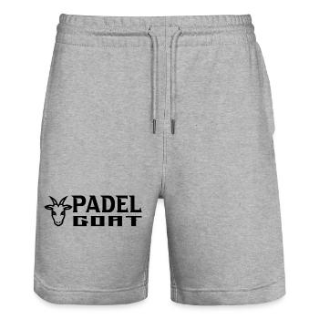 Padel GOAT - Short de jogging bio TRAINER Stanley/Stella unisexe - gris chiné - Devant - Nik (191cm) & Marisol (170cm)