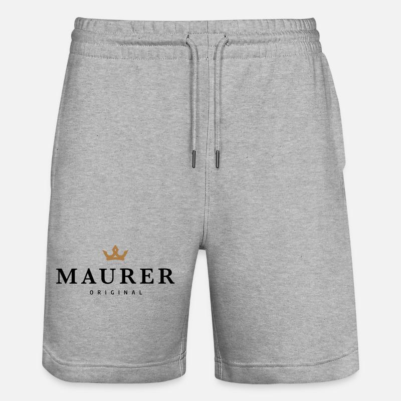 Bricklayer - Stanley/Stella Trainer Unisex Organic Jogging Shorts - heather grey