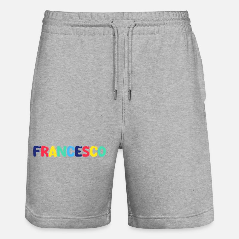 Nom - Francesco - Short de jogging bio TRAINER Stanley/Stella unisexe - gris chiné