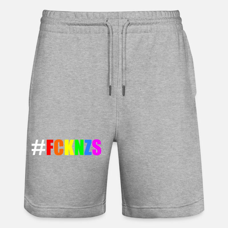 Fck nzs - Stanley/Stella Unisex Bio Joggingshorts Trainer  - Grau meliert