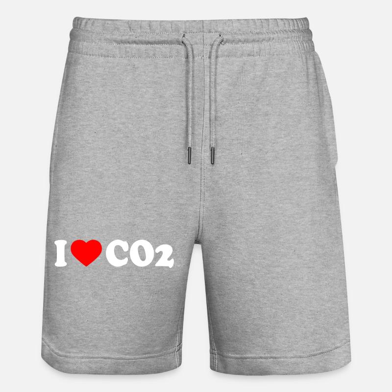 I love co2 - Short de jogging bio TRAINER Stanley/Stella unisexe - gris chiné