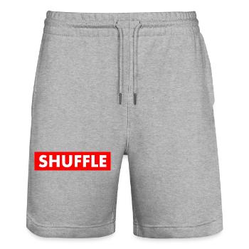 shuffle - Stanley/Stella Unisex Bio Joggingshorts Trainer  - Grau meliert - Vorne - Nik (191cm) & Marisol (170cm)