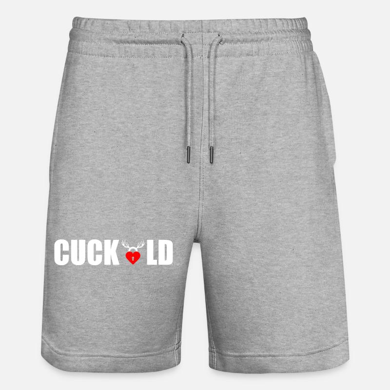 Cuckold - Short de jogging bio TRAINER Stanley/Stella unisexe - gris chiné