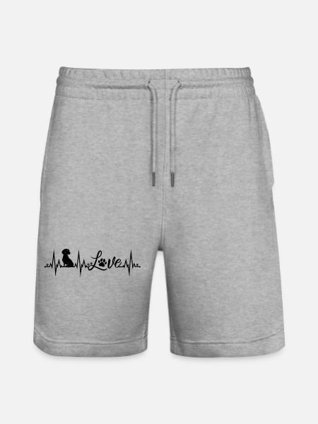 Gravhund hjerteslag - Stanley/Stella Trainer økologiske unisex joggingshorts - grå meleret