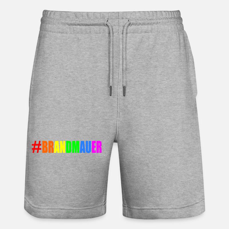 brandmauer - Stanley/Stella Unisex Bio Joggingshorts Trainer  - Grau meliert
