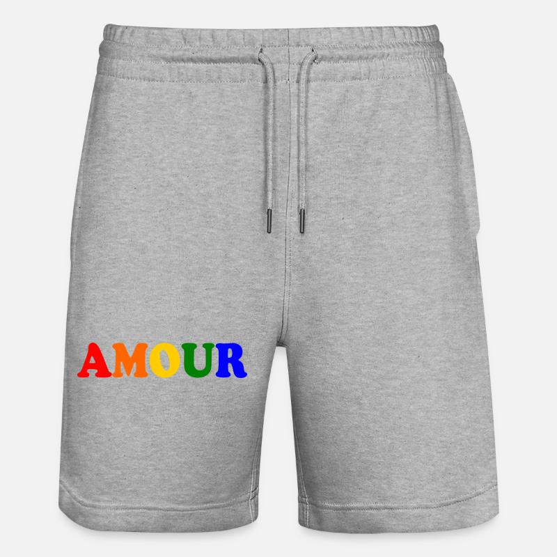 Amour - Stanley/Stella Trainer Unisex Organic Jogging Shorts - heather grey