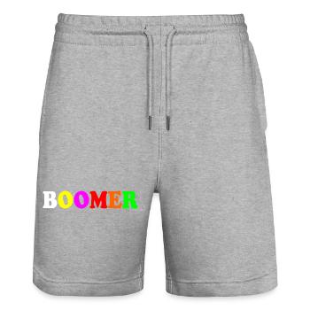 Boomer - Stanley/Stella Unisex Bio Joggingshorts Trainer  - Grau meliert - Vorne - Nik (191cm) & Marisol (170cm)